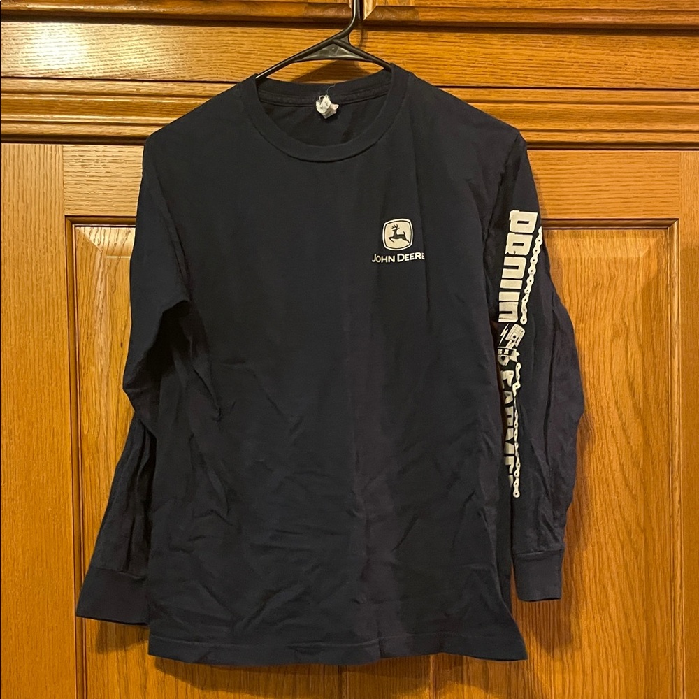 John Deere Black T-Shirt with Gold Logo